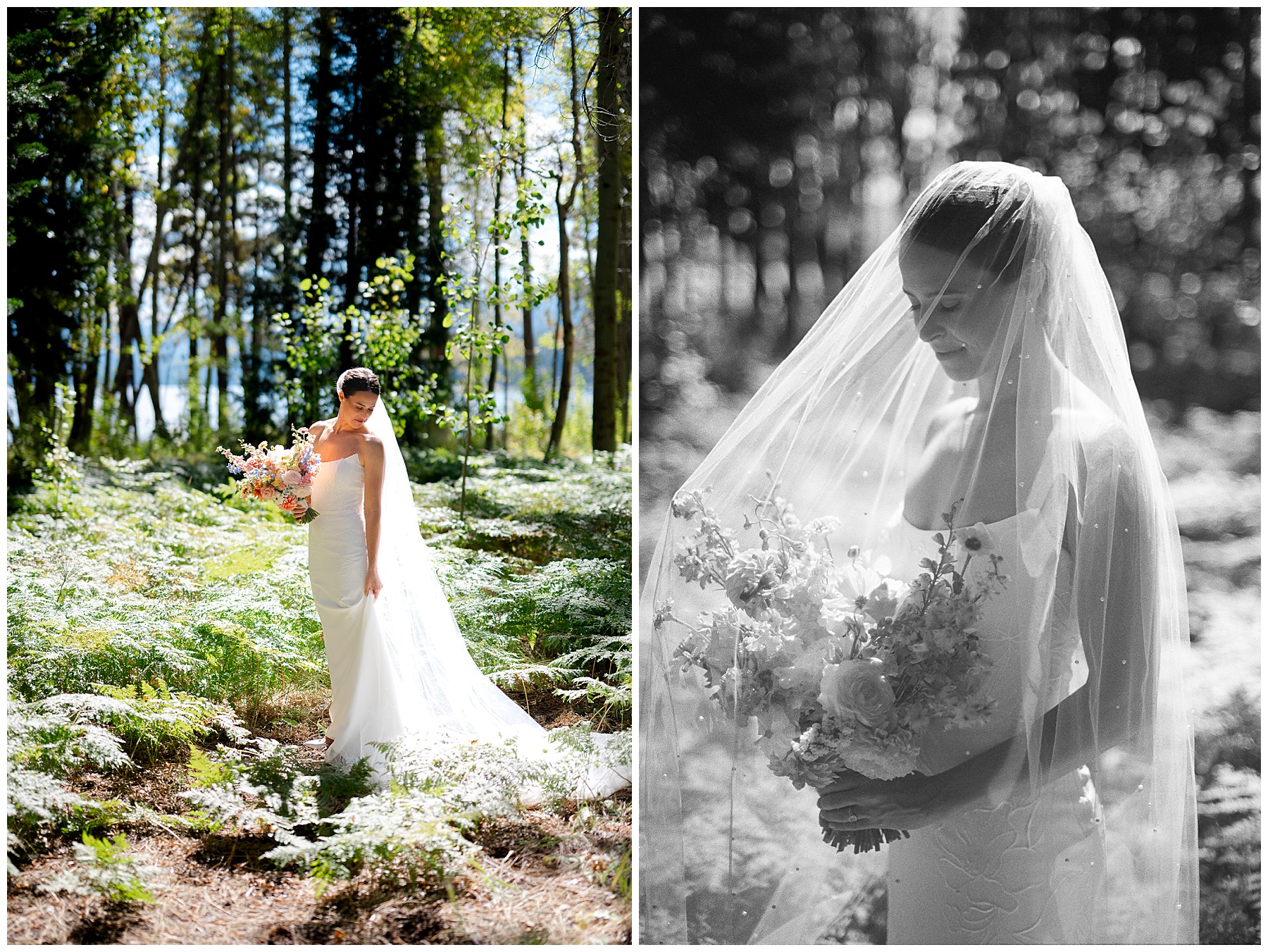 Romantic lakeside portraits at Sunnyside Resort captured by Lake Tahoe wedding photographer